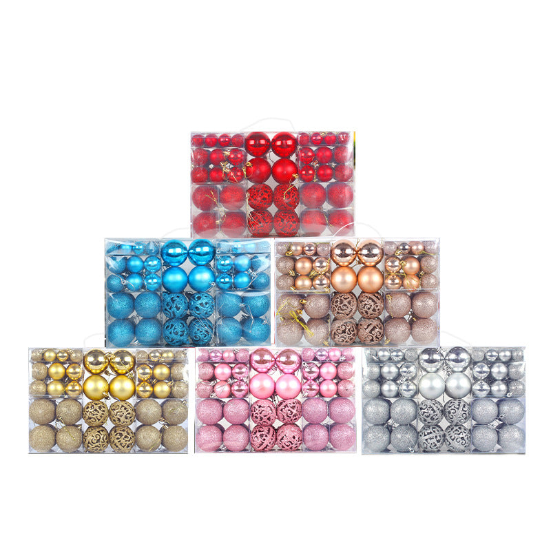 Christmas gift box decoration ball pendant DIY Christmas tree hanging ball decoration party colorful ball decoration Christmas ball set