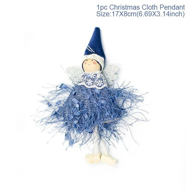 Santa Claus Christmas Doll Pendant Christmas Decor for Home Christmas Tree Ornament Pere Noel Navidad Natale New Year