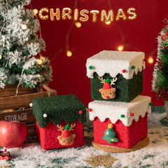 Christmas Eve apple gift box, Christmas velvet apple box, Christmas souvenir gift