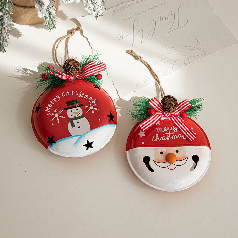 Painted Iron Bell Pendant Christmas Ornament Pendant Shop Decoration Christmas Tree Scene Arrangement
