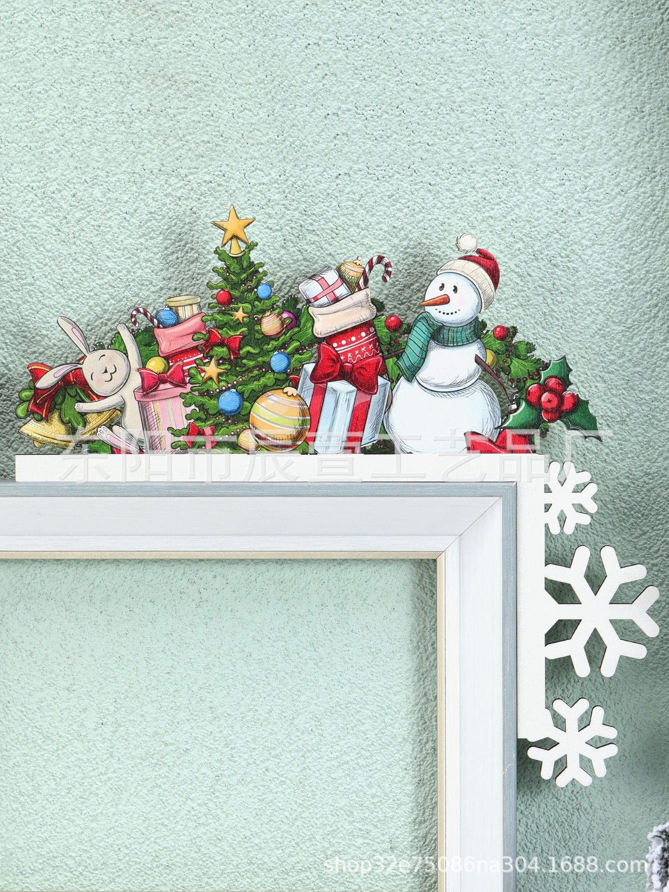 Christmas door frame decoration Christmas door corner door frame decoration