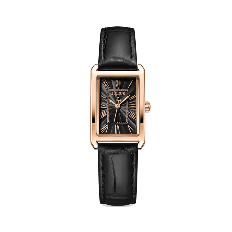 Julius Retro Classic Lady Women's Watch Japan Quartz Elegant Fashion Hours Clock Real Leather Bracelet Girl Birthday Gift Box