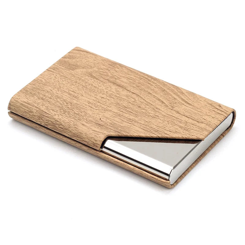 Luxury Wallet PU Leather Business ID Credit Card Holder For Women Men Fashion Brand Metal Aluminum Card Case