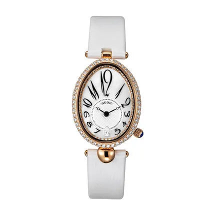 2021 New Fashion Oval Watch Female Top Brand Diamond Studded Elegant Waterproof Quartz Clock for Wife Gift Relogio Feminino