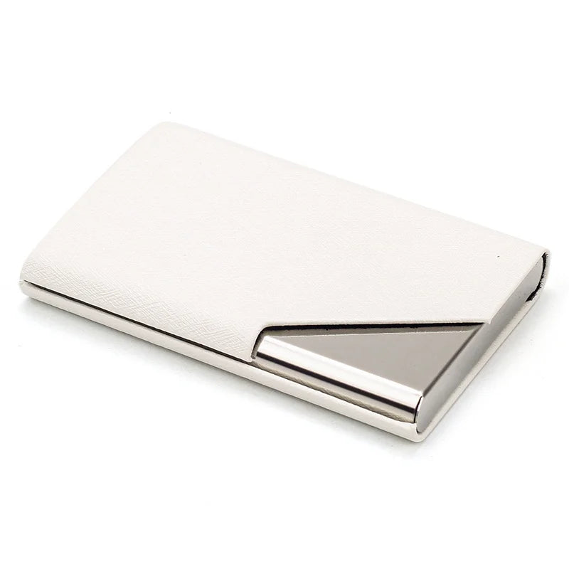 Luxury Wallet PU Leather Business ID Credit Card Holder For Women Men Fashion Brand Metal Aluminum Card Case