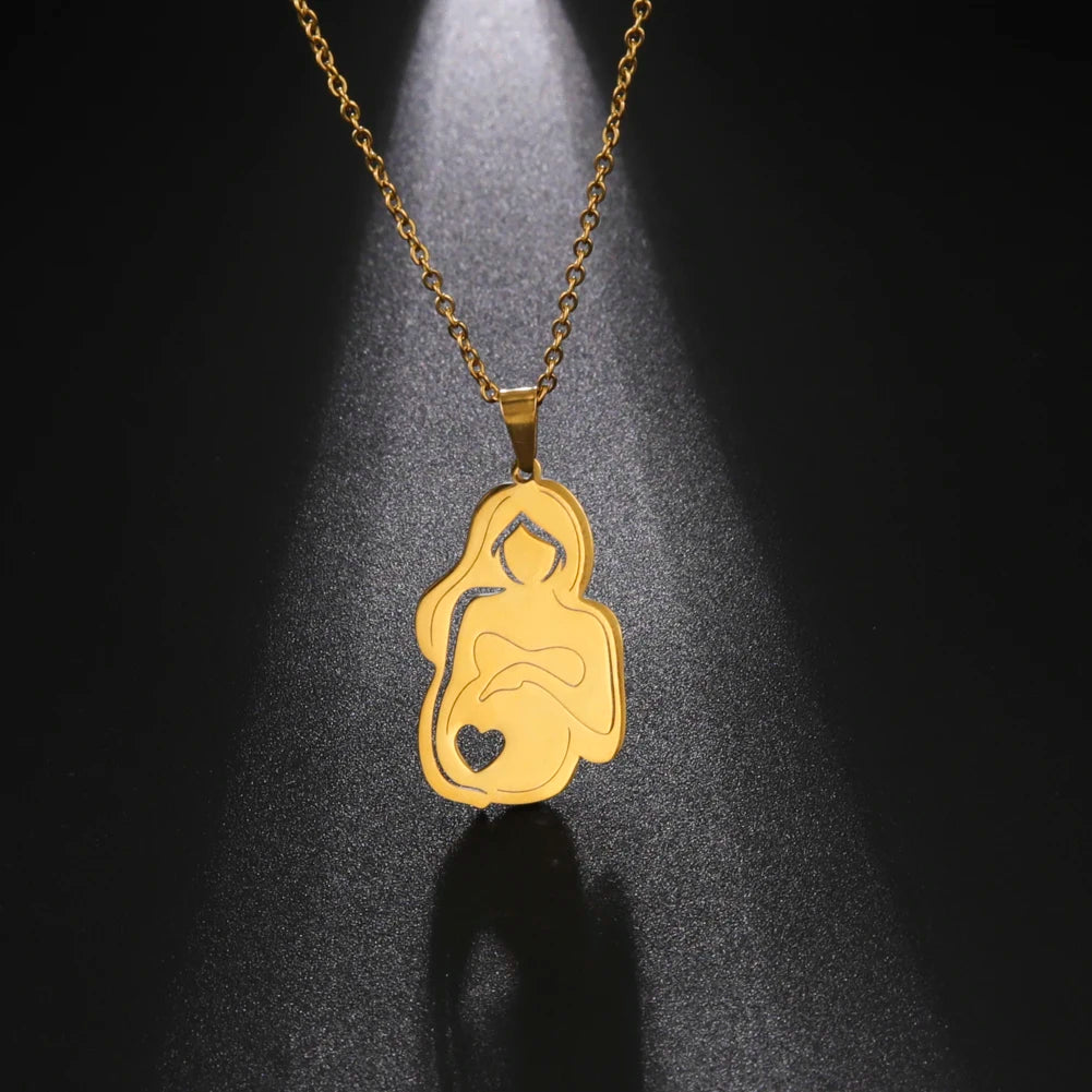 Mother Day Necklace Mom Family Baby New Born Gift
