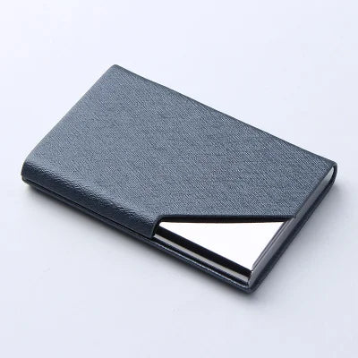 Luxury Wallet PU Leather Business ID Credit Card Holder For Women Men Fashion Brand Metal Aluminum Card Case