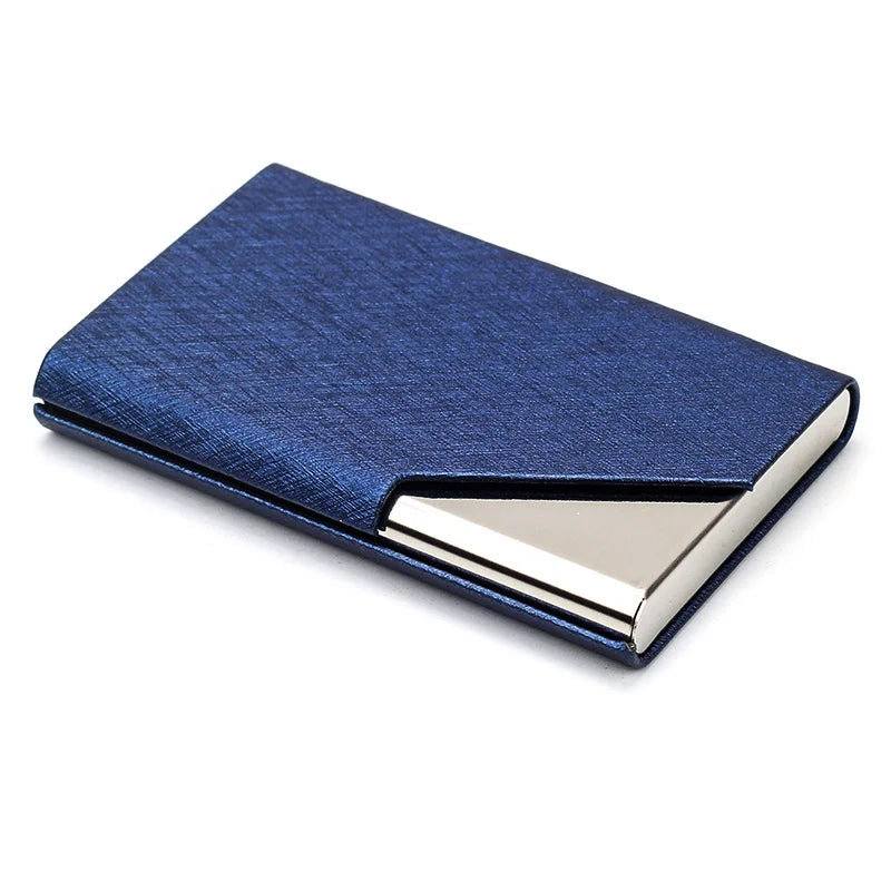 Luxury Wallet PU Leather Business ID Credit Card Holder For Women Men Fashion Brand Metal Aluminum Card Case