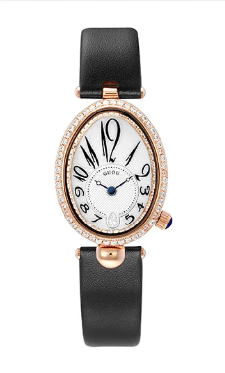 2021 New Fashion Oval Watch Female Top Brand Diamond Studded Elegant Waterproof Quartz Clock for Wife Gift Relogio Feminino
