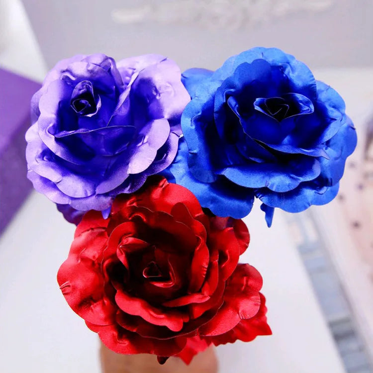 Best Gift For Girlfriend Golden Rose Wedding Decoration Golden Flower Valentine's Day Gift Gold Rose Gold Flower with Box  -15