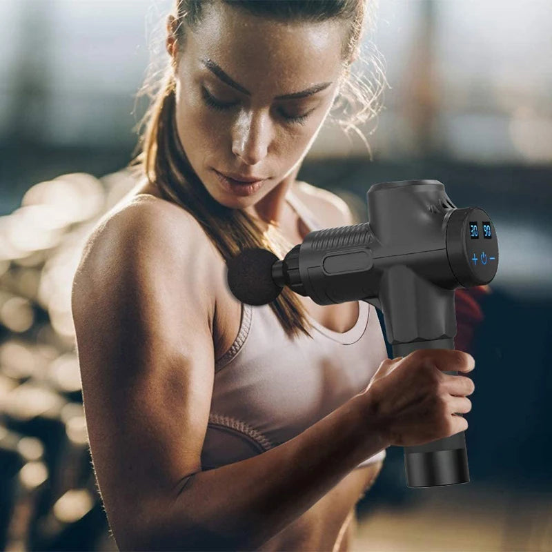 Deep Tissue Muscle Massage Gun BRUSHLESS Body Shoulder Neck Massager Exercising Athletes Relaxation Slimming Pain Relief