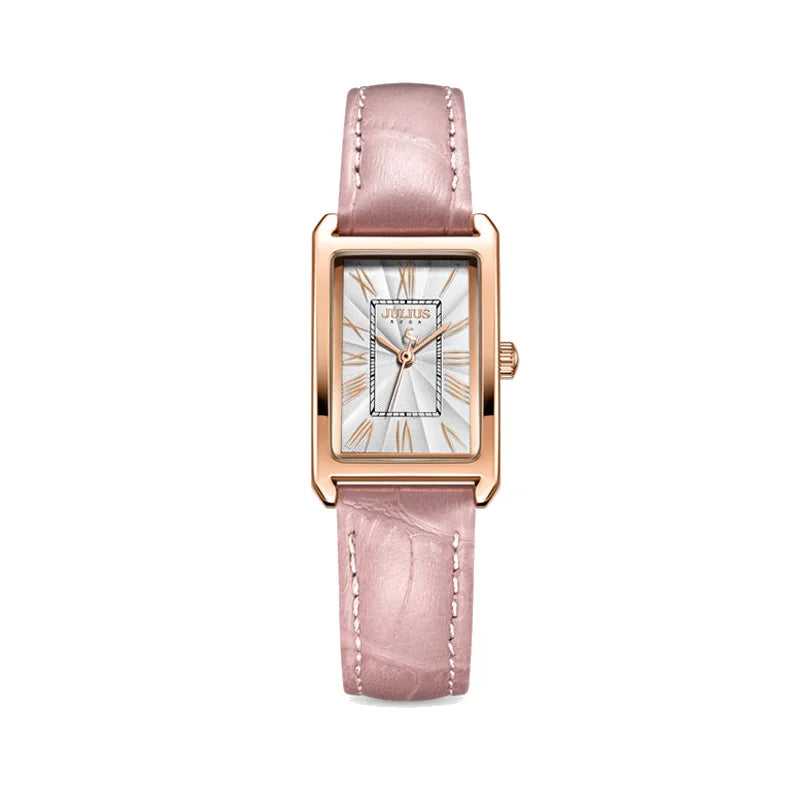 Julius Retro Classic Lady Women's Watch Japan Quartz Elegant Fashion Hours Clock Real Leather Bracelet Girl Birthday Gift Box