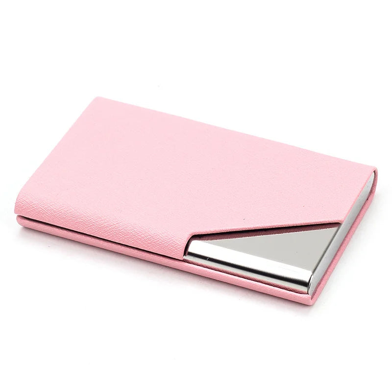 Luxury Wallet PU Leather Business ID Credit Card Holder For Women Men Fashion Brand Metal Aluminum Card Case