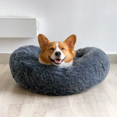 Corgi Kennel Winter Warm Deep Sleep round Stuffed Pet Bed Shiba Inu Jarre Aero Bull Small and Medium-Sized Dogs All Year Round Neutral