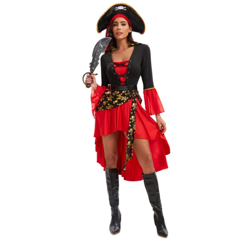 Halloween costume masquerade pirate cos Captain Jack adult female Pirates Of The Caribbean performance clothes