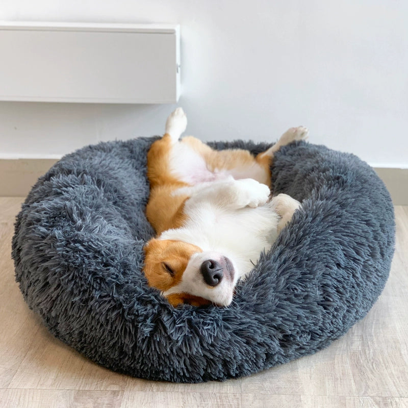 Corgi Kennel Winter Warm Deep Sleep round Stuffed Pet Bed Shiba Inu Jarre Aero Bull Small and Medium-Sized Dogs All Year Round Neutral