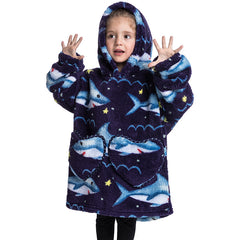 Blanket Hoodie Wearable Blanket Sweatshirt Oversized Warm Pullover Lazy Sweatshirt Small
