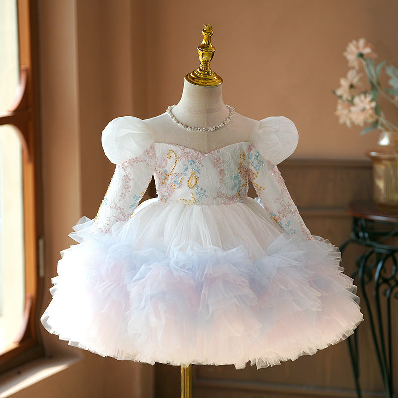 Children's Birthday Piano Performance Costume Women's Dress