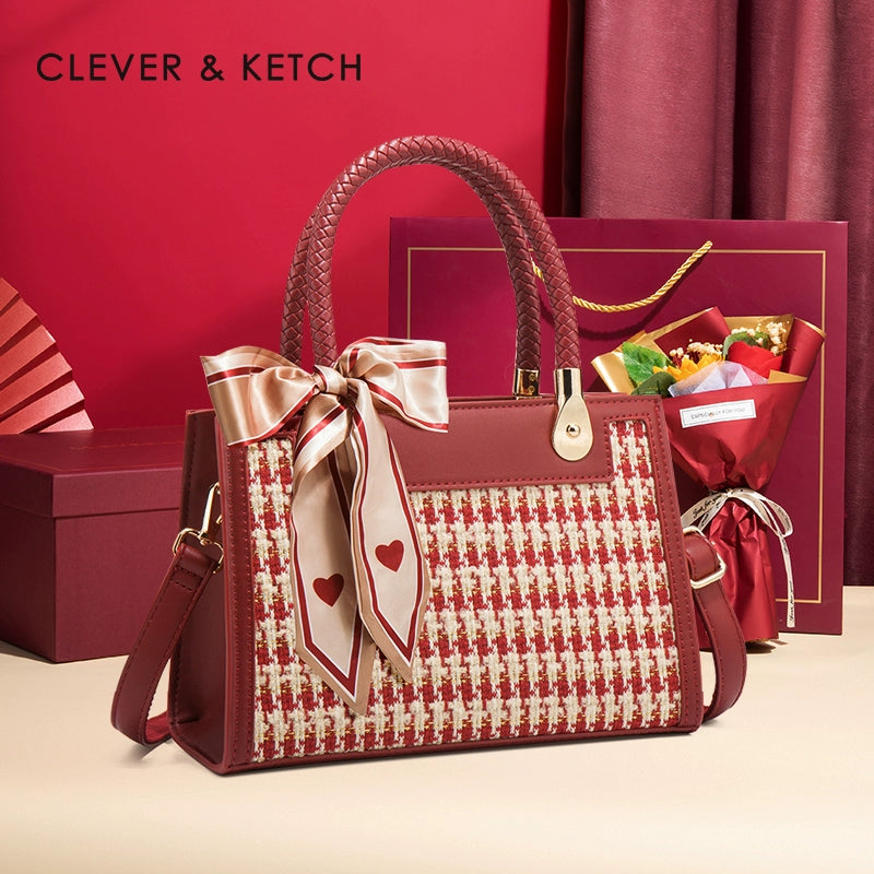 Clever & Ketch Wedding Bag Female Bride 2024 New Arrival Send Mother Bag Birthday Gift Red Wedding Bag Wedding Bag Female