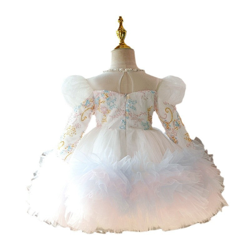 Children's Birthday Piano Performance Costume Women's Dress