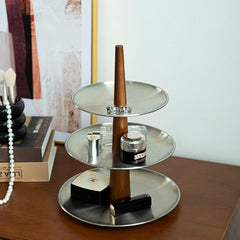 Matte Stainless Steel Storage Rack Mid-ancient Entrance Decoration
