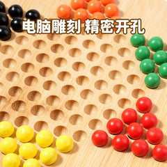 Manufacturer Wholesale Wooden Children's Educational Toys Desktop Checkers Toys Wooden Plate Family Parent-Child Interactive Toys