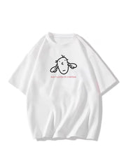 Gray Half-Sleeve Pure Cotton Short-Sleeve T-Shirt for Women, 2026 Summer New Style, Loose Niche Design T-Shirt, Women's Top, Ins Style