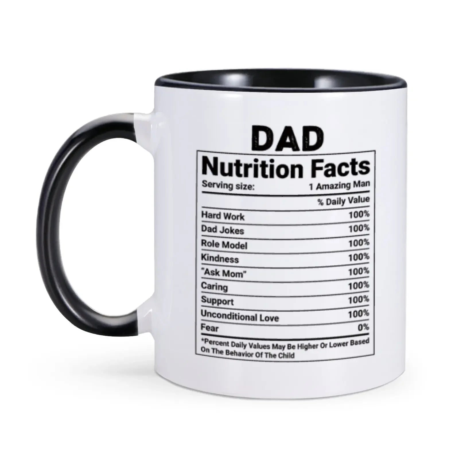 Dad Nutritional Facts Coffee Mug