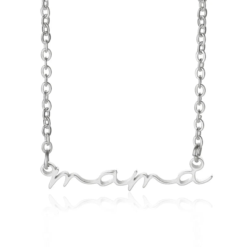 Mother's Day small Letter mama Pendant Necklace