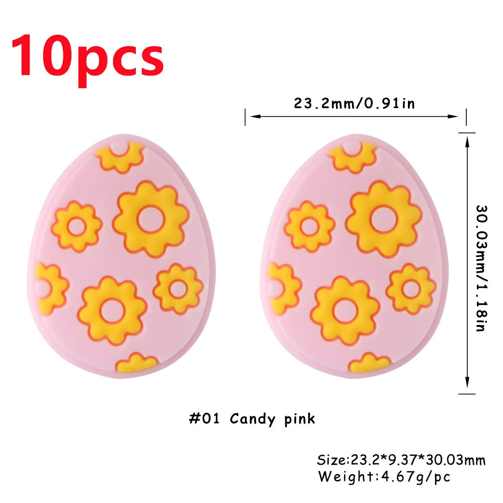 Sunnory  Easter Day Bunny Series Silicone Beads For DIY Jewelry Making Bracelet Necklace Pen Etc Handmade Accessories