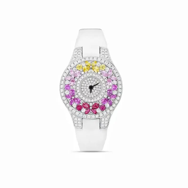 Luxury Brand Woman Watch Qualities Diamond Emerald Watches Ladies Leather Brcalaet Elegant Montre Femme watch for women