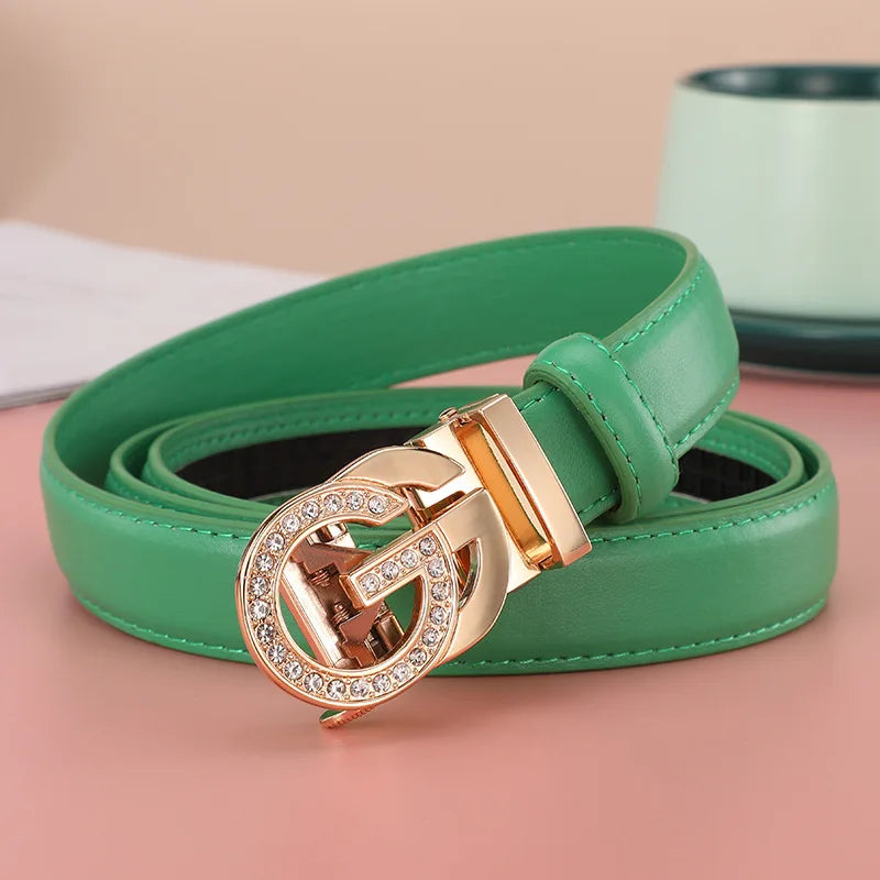 Women man  Leather Belt For Female Strap Casual All-match Ladies Adjustable Belts Designer Automatic man belt buckle