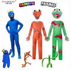 Rainbow Friends Costume Kids Boys Blue Monster Wiki Cosplay Horror Game Halloween Jumpsuit Carnival Birthday Party Boys Costume