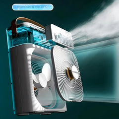 Portable 3 In 1 Fan AIr Conditioner Household Small Air Cooler LED Night Lights Humidifier Air Adjustment Home Fans Dropshipping