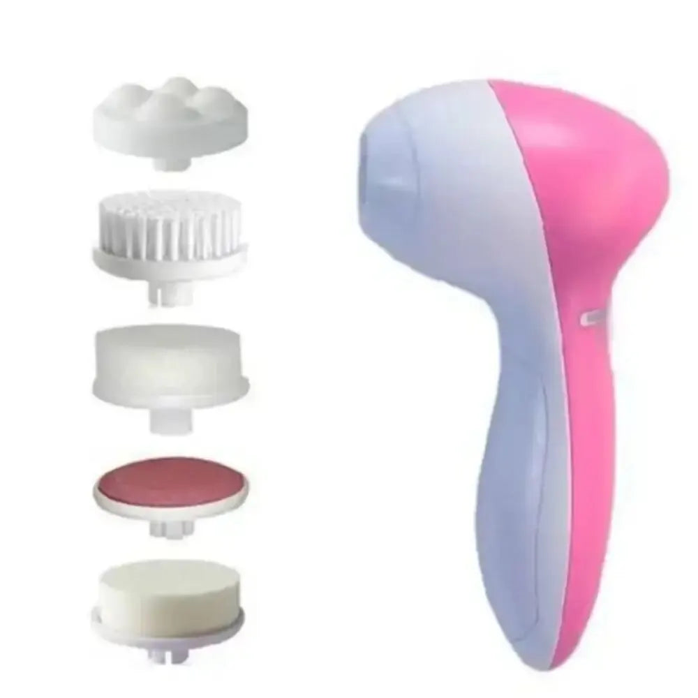 5-In-1 Facial Cleanser Pore Cleanser Face Massager Deep Cleansing Pore Cleansing Portable Electric Rotating Beauty Instrument