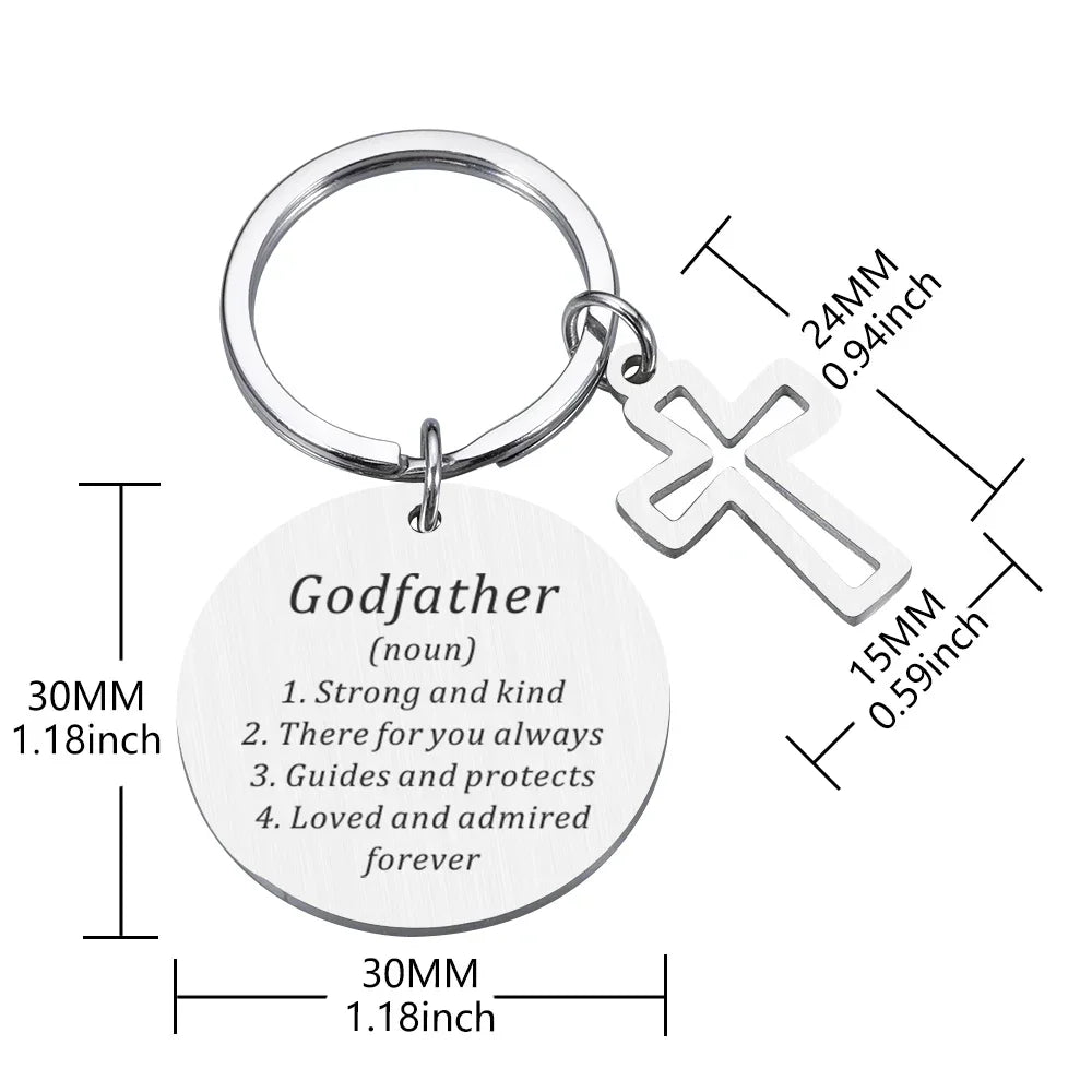 Godfather Keychain from Godchild Religious Faith