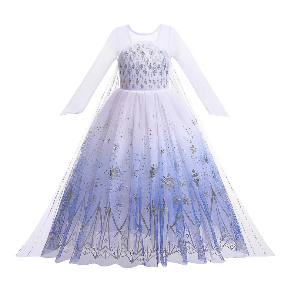 Disney Rapunzel Cinderella Princess Girls Dress Elsa Anna Kids Halloween Vestidos Costume Children Birthday Party Dress