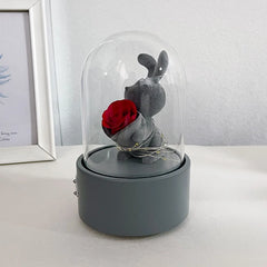 Goddess Festival gifts for boyfriend and girlfriend confession, plush station, rabbit hugging flower, small night light, music b