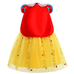 Halloween Costume for Kids Summer Puff Sleeve Princess Skirt Girls Snow White Cape Dress Girl Party Disfraz Para Mujier Dress