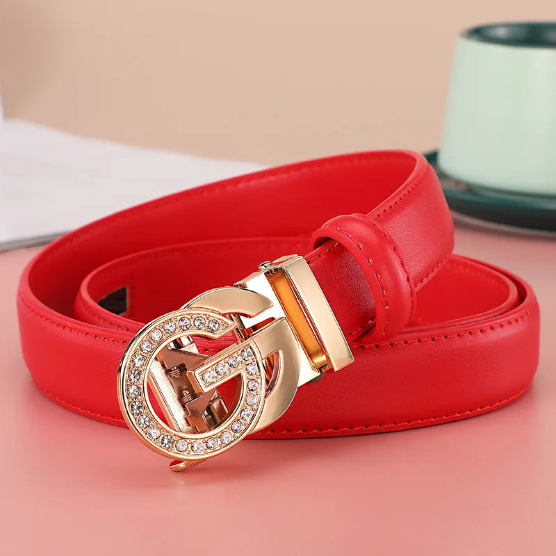 Women man  Leather Belt For Female Strap Casual All-match Ladies Adjustable Belts Designer Automatic man belt buckle
