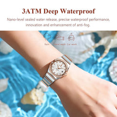 Luxury Diamond Brand Womens Watches Top Waterproof Ultra Thin Ladies Watch Rose Gold Luminous Calendar Quartz Clock Female 2024