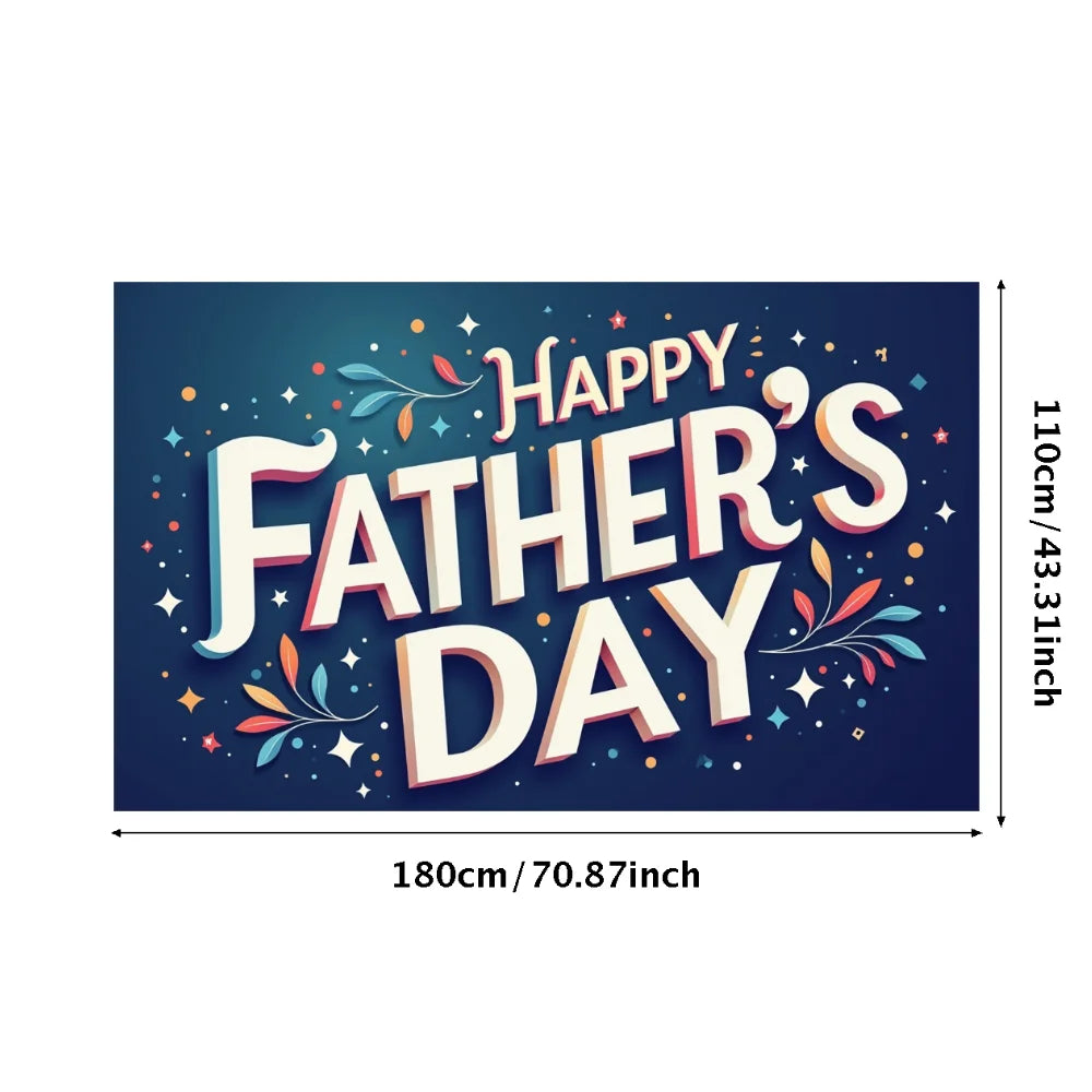 Happy Father's Day Banner Father's Day Party Decoration Backdrop Family Gathering Photography Background Props Wall Poster