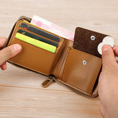 PU Leather Wallet for Men Luxury Men's Purse Male Zipper Card Holders with Coin Pocket Rfid Wallets Gifts for Man Money Bag