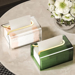 Luxury Tissue Box Wall-Mounted Acrylic Transparent Tissue Box Table Napkin Holder Bathroom Paper Box Tissue Paper Dispenser