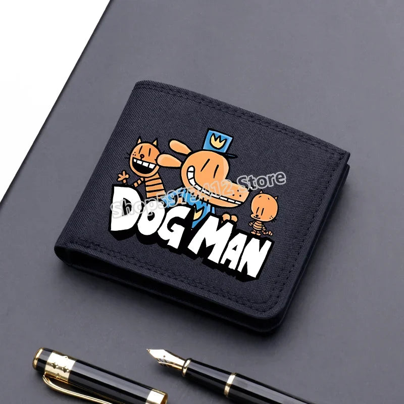 Dogman Anime Short Wallets Cartoon Nylon Wallet Portable Fashion Cartoon Dog Card Holder Coin Purse Cute Boys Purses Child Gift