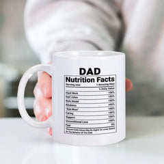 Dad Nutritional Facts Coffee Mug