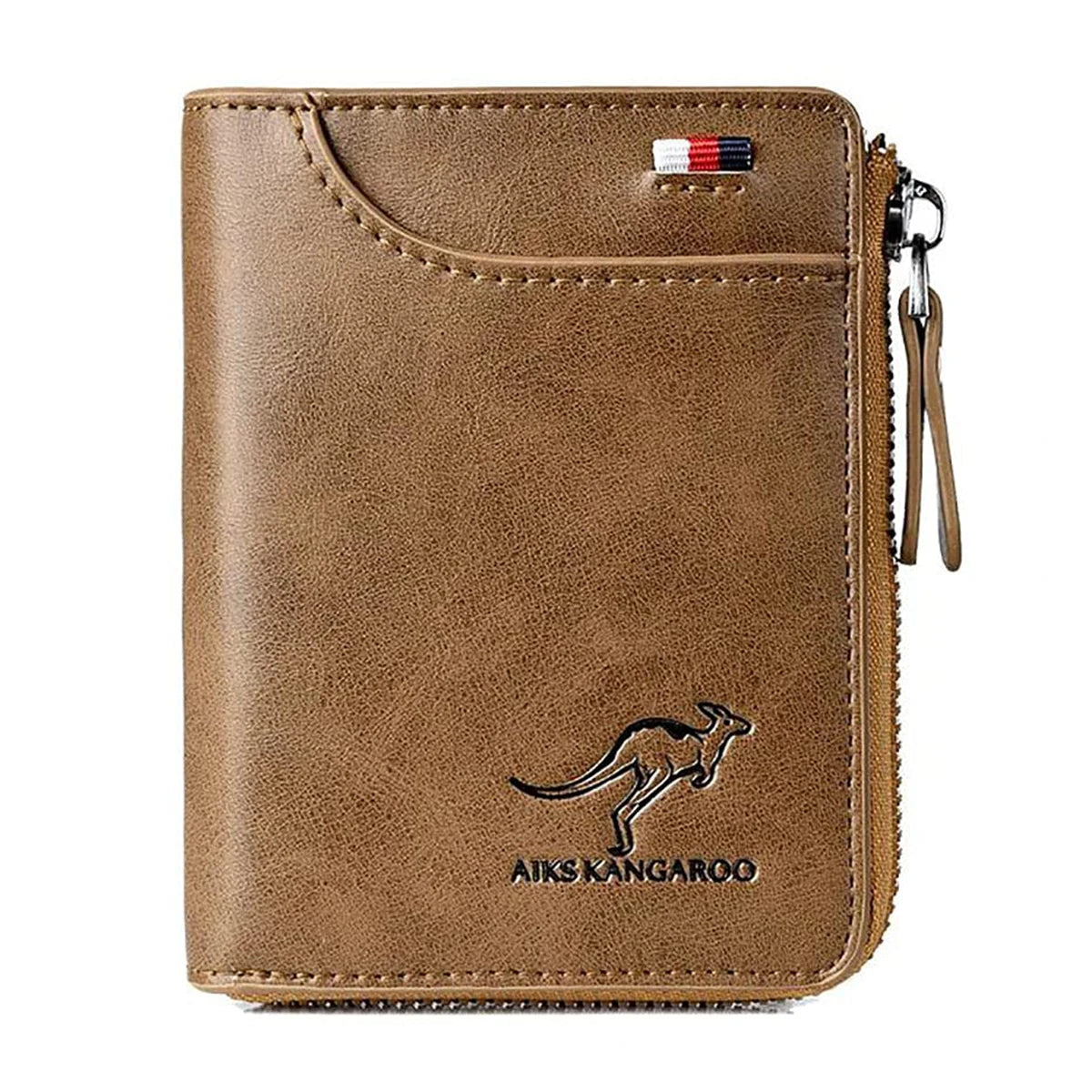 Wallet Leather Business Card Holder Zipper Purse Luxury Wallets for Men RFID Protection Purses Carteira Masculina Luxury.-A-DH
