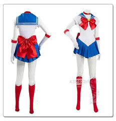 Adults Kids Cosplay Anime Sailor Costume Wig Moon Tsukino Usagi Meiou Setsuna Chibiusa Dress Halloween Suit Wig Party Clothing