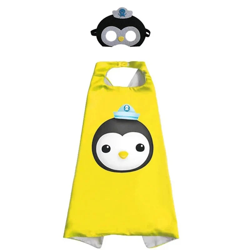 Octonauts Anime Figure Mask Toddler Halloween Role play Costumes Cape With Mask For Kwazii Barnacles Dashi Peso Cosplay Kid Gift