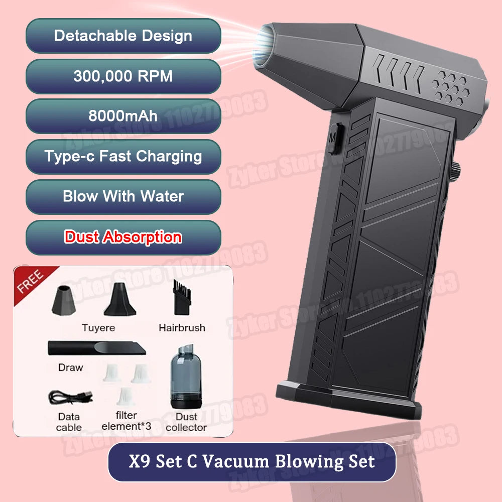 Violent Fan 300000RPM Powerful Air Turbo Jet Blower Vacuum Dust Cleaner Strong Wind Electric Turbo Jet Blower Dust Dryer Cleaner